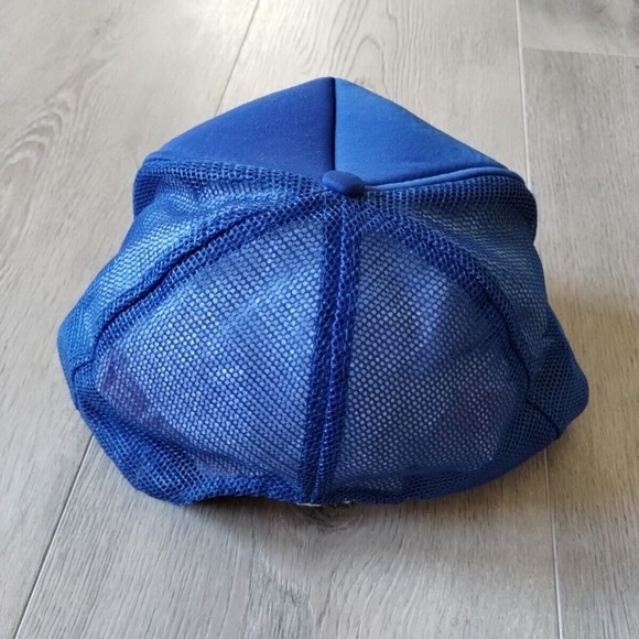 Vintage Trucker Hat TSMT Snapback Cap Blue White Tri State Motor Transit OSFA - Picture 8 of 11